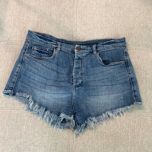 Blank NYC Denim Frayed Hem Women Mini Shorts